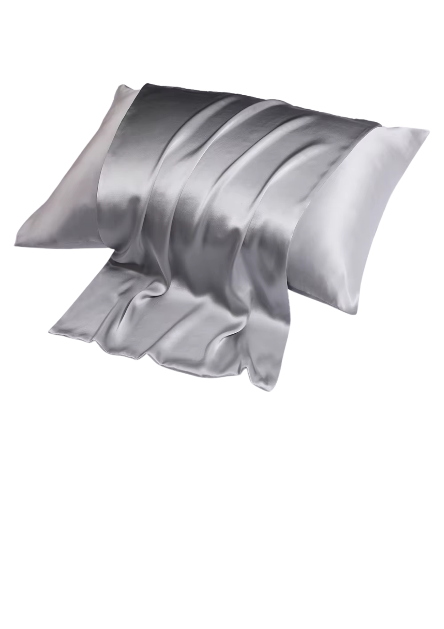 TAIE D’OREILLER EN SATIN gris