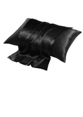 Black satin pillowcase