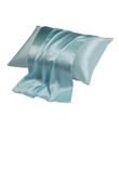 Turquoise satin pillowcase