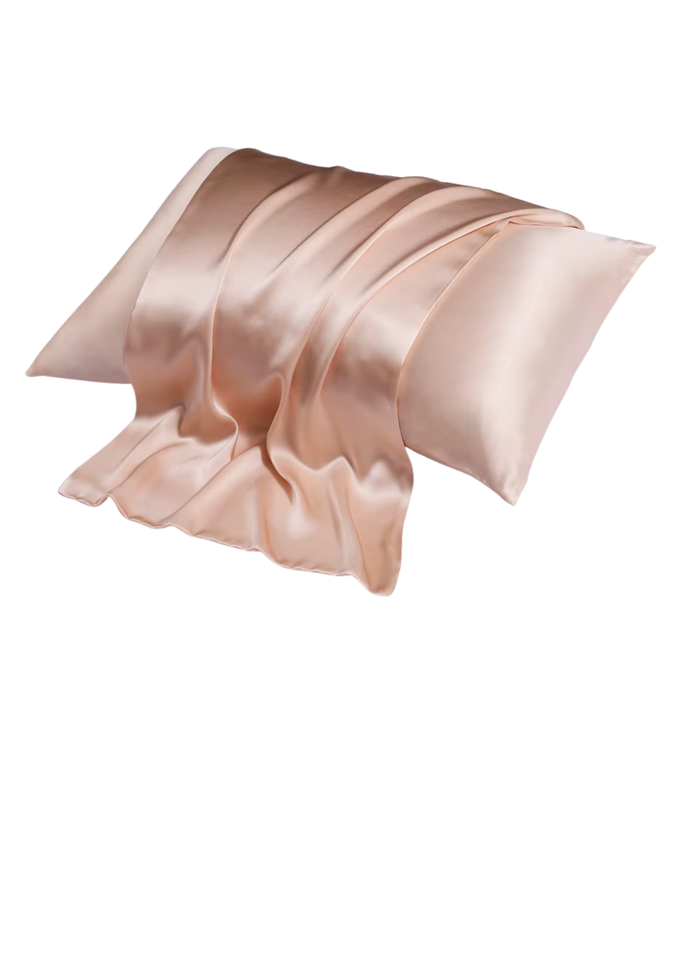 TAIE D’OREILLER EN SATIN Pêche