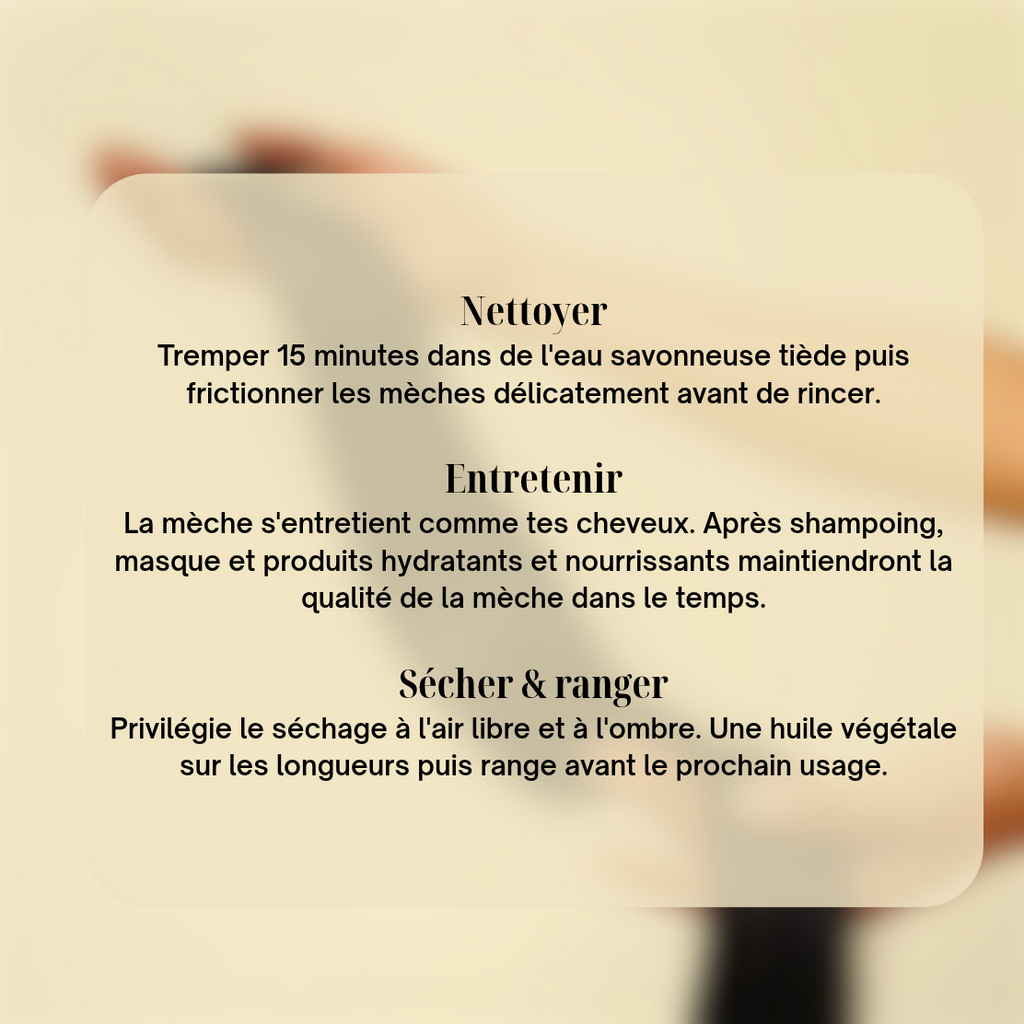 MÈCHES EN FIBRE DE BANANIER - Noir profond by LEIDI HAIR