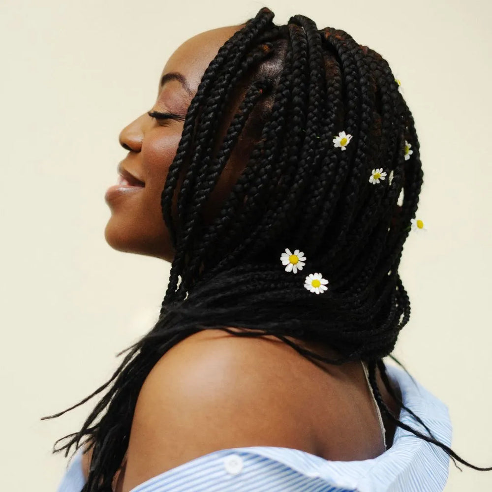 MÈCHES EN FIBRE DE BANANIER - Noir profond