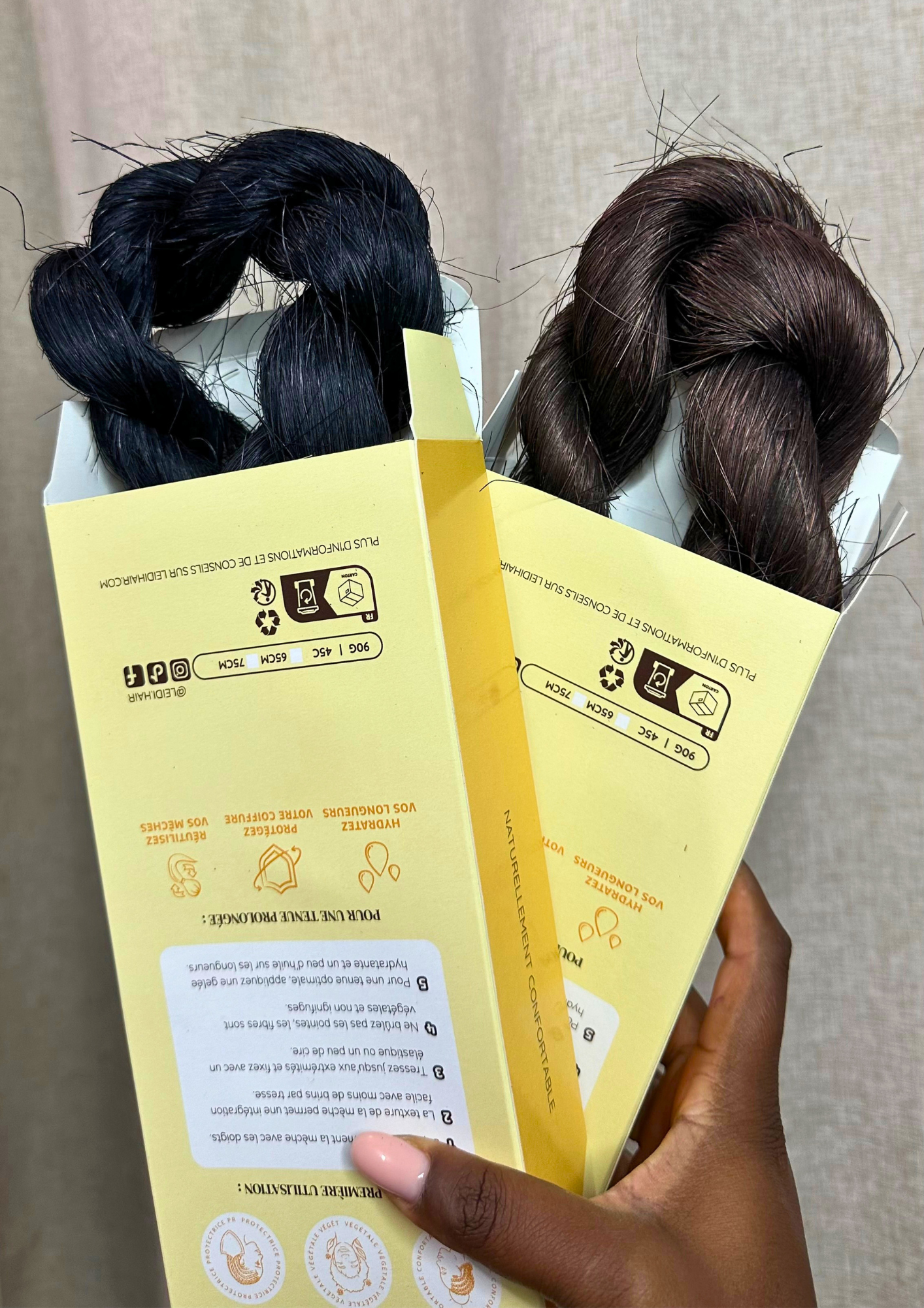 MÈCHES EN FIBRE DE BANANIER - Brun chaud by LEIDI HAIR